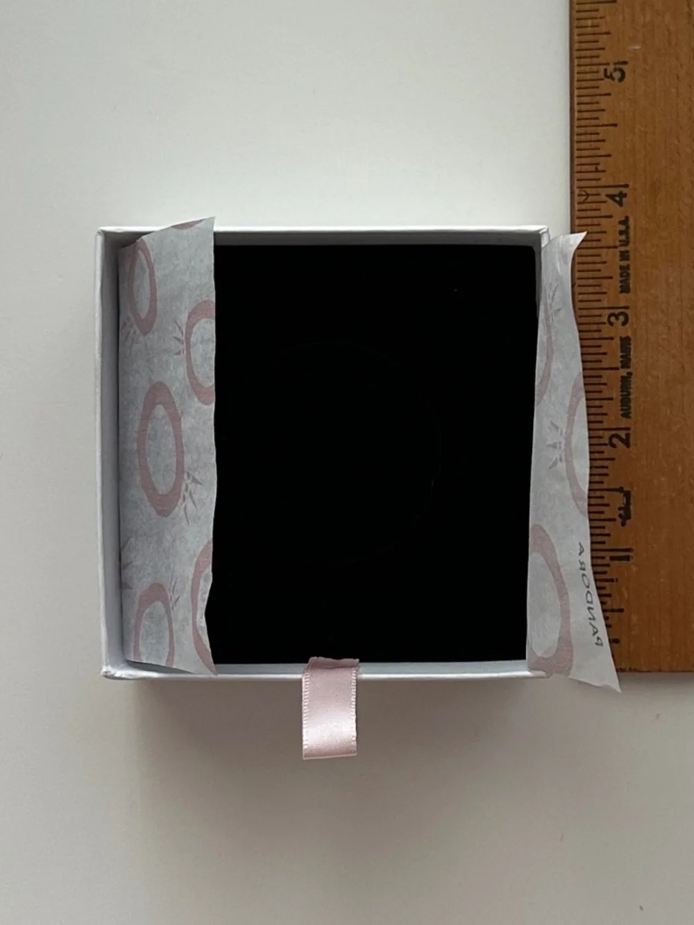 Empty Pandora Gift Box and Bag with Tissue Paper